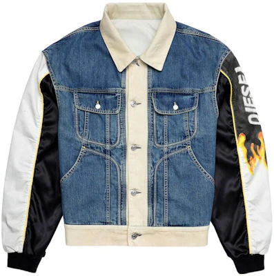 Jaket Trucker Patchwork Diesel Pria Biru A052900EHAN Buy Jaket Trucker Patchwork Diesel Pria Biru A052900EHAN