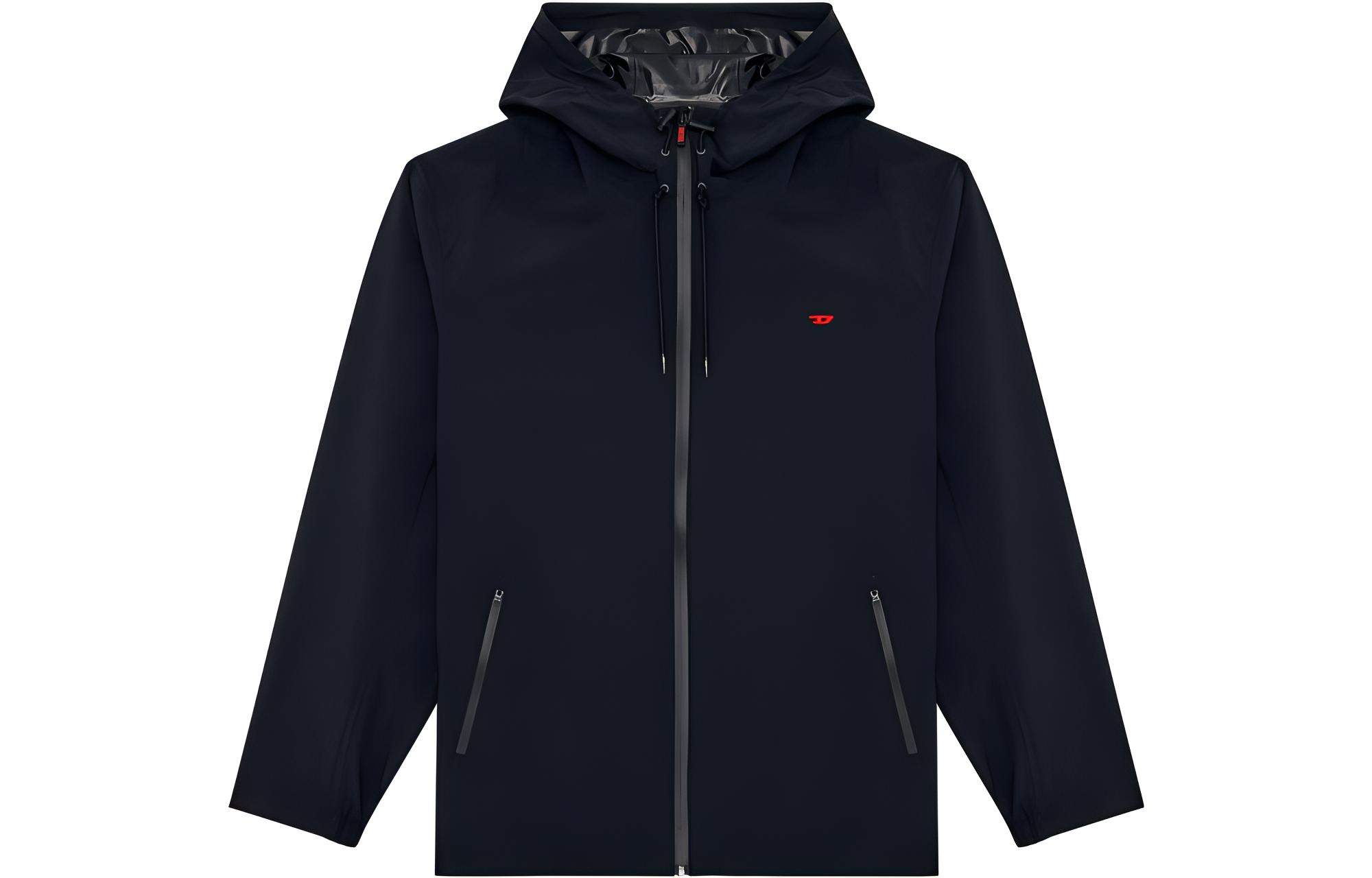 Diesel Printed Black Hoodie Jacket Long Sleeve A106560CGBP-BLACK