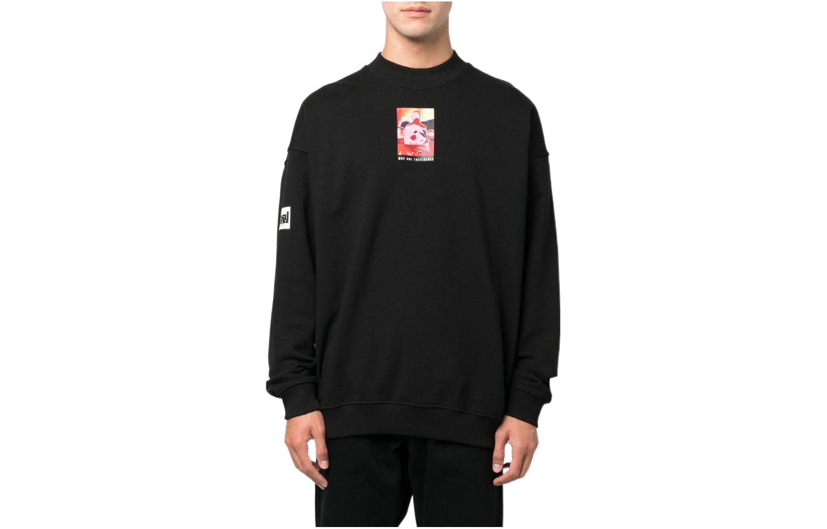 Diesel Pullover Hoodie with Back Letter Print - Black A066750IEAX9XX