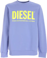 Diesel Purple Crewneck Sweatshirt with Logo Print 00SWFH0BAWT64F Diesel Purple Crewneck Sweatshirt with Logo Print 00SWFH0BAWT64F