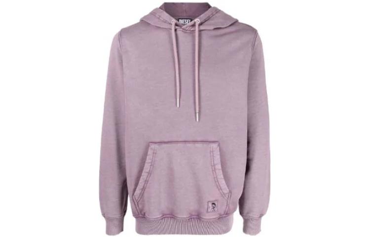 Diesel Purple Solid Drawstring Pullover Hoodie A027150WBBG60I