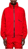 Diesel Red SS24 Relaxed Fit Zip-Up Hooded Jacket Long Sleeve Outerwear A027130HDAD-42A Diesel Red SS24 Relaxed Fit Zip-Up Hooded Jacket Long Sleeve Outerwear A027130HDAD-42A