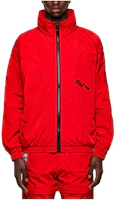 Order Diesel Merah SS24 Jaket Hooded Zip-Up Lengan Panjang Relaxed Fit Lelaki A027130HDAD-42A