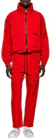 Lookbook Diesel Merah SS24 Jaket Hooded Zip-Up Lengan Panjang Relaxed Fit Lelaki A027130HDAD-42A