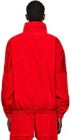 Shop Diesel Merah SS24 Jaket Hooded Zip-Up Lengan Panjang Relaxed Fit Lelaki A027130HDAD-42A