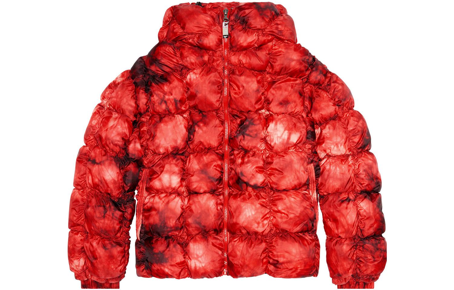 Diesel Red Tie-Dye Hooded Jacket with Zip Pocket A062150DGAN-42A