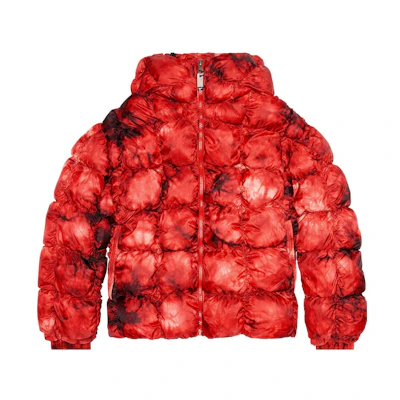 Diesel Red Tie-Dye Hooded Jacket with Zip Pocket A062150DGAN-42A