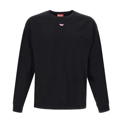 Diesel Slim Fit Black Crewneck Sweatshirt with Logo Badge A149020GRAI-9XX