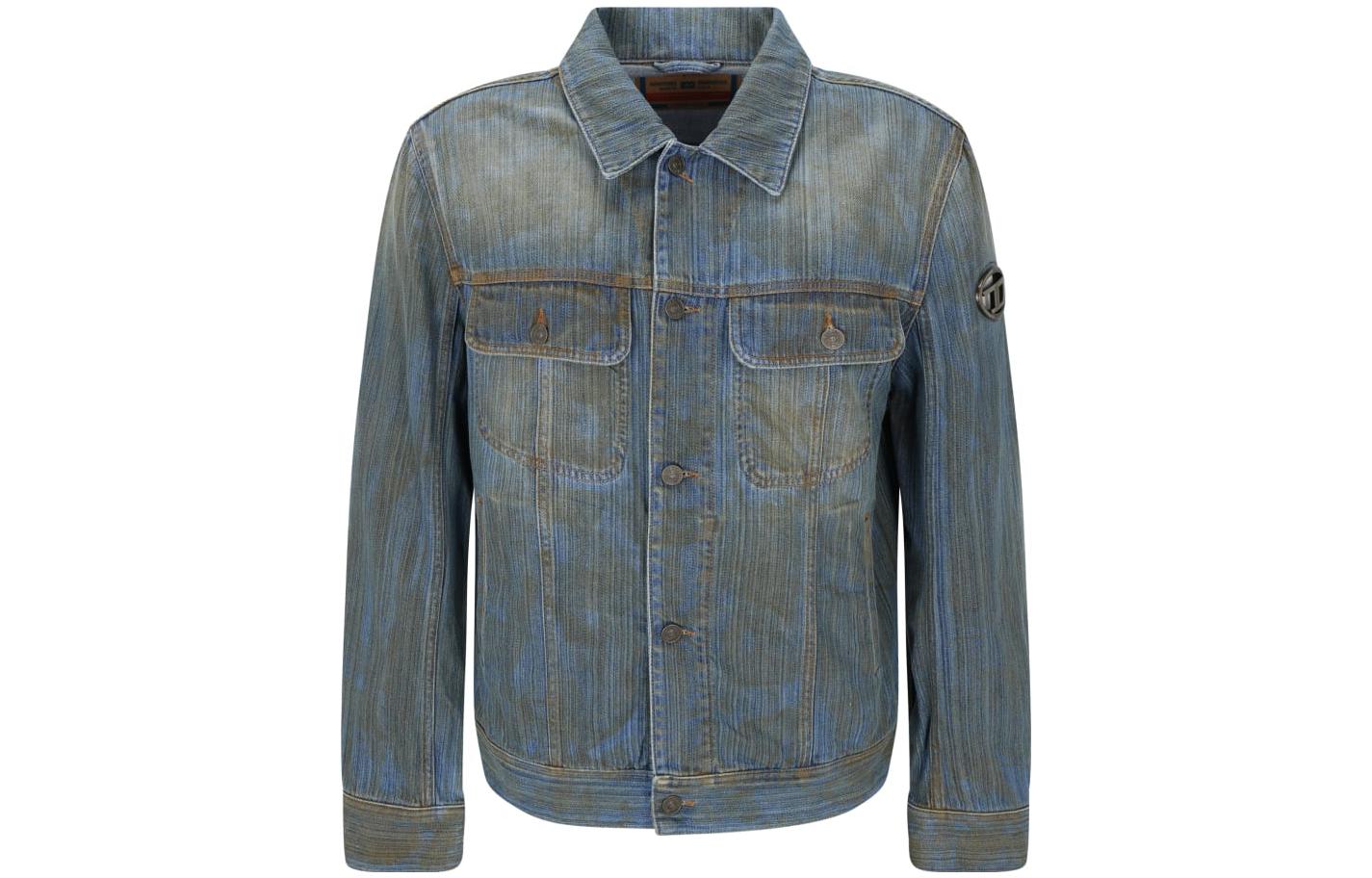 Diesel Slim Fit Blue Long-Sleeve Jacket with Collar A108470NLAL-01