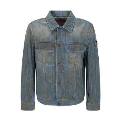 Diesel Slim Fit Blue Long-Sleeve Jacket with Collar A108470NLAL-01