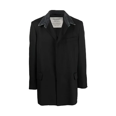 Diesel Solid Color Black Blazer Jacket A084940BJAE-9XX