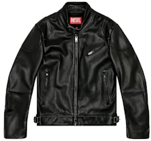 Diesel Solid Color Casual Stand Collar Long Sleeve Jacket - Black A105200SHAV-9XX Diesel Solid Color Casual Stand Collar Long Sleeve Jacket - Black A105200SHAV-9XX