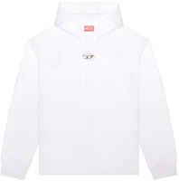 Diesel Solid Color White Hoodie Long Sleeve Casual Sweatshirt A098560IAJH-100 Diesel Solid Color White Hoodie Long Sleeve Casual Sweatshirt A098560IAJH-100