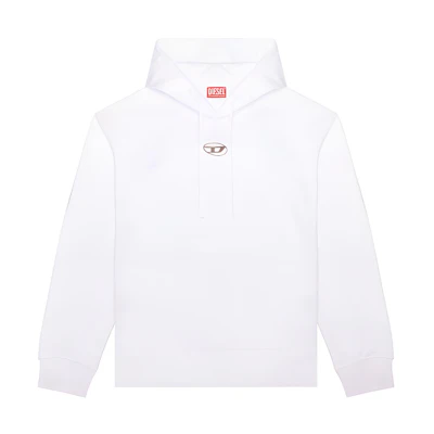 Diesel Solid Color White Hoodie Long Sleeve Casual Sweatshirt A098560IAJH-100