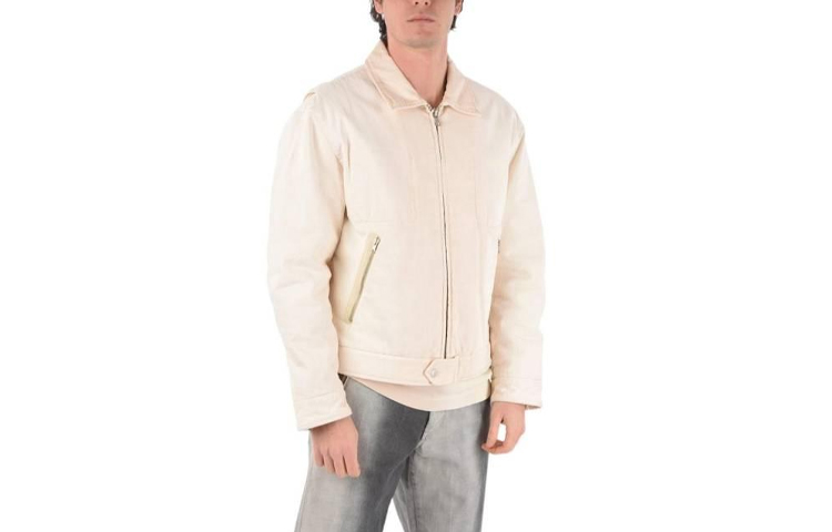 Diesel Solid Color Zip-Up Jacket Off-White 00S3AA003Y6168