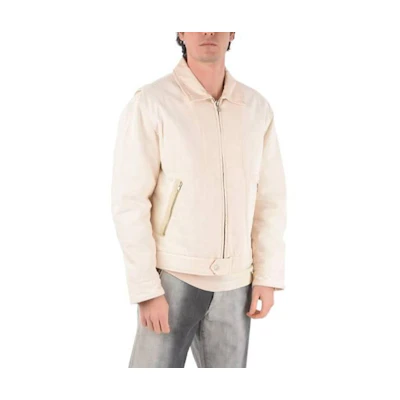 Diesel Solid Color Zip-Up Jacket Off-White 00S3AA003Y6168