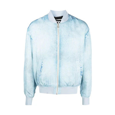Diesel Solid Color Zip-Up Long-Sleeve Jacket - Blue A088190DMAH