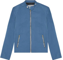 Diesel Solid Color Zip-Up Stand Collar Casual Jacket Blue A100840IJAN 8NE Diesel Solid Color Zip-Up Stand Collar Casual Jacket Blue A100840IJAN 8NE