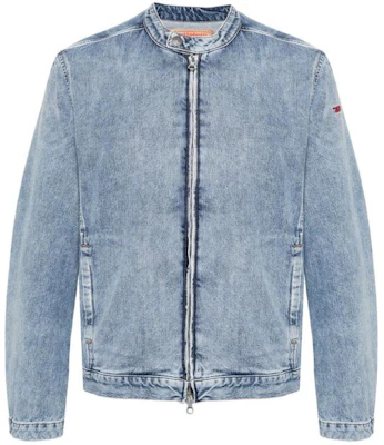 Diesel Jaket Denim Biru Lengan Panjang dengan Resleting Solid Color A1157409H57-01 Buy Diesel Jaket Denim Biru Lengan Panjang dengan Resleting Solid Color A1157409H57-01