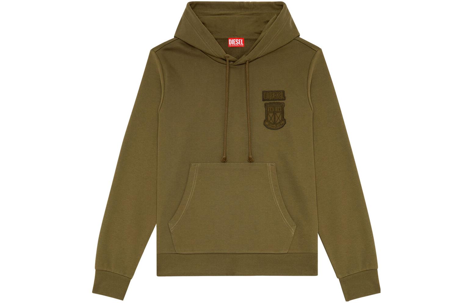 Diesel Solid Logo Print Olive Green Long Sleeve Sweatshirt A115530HAYT-5AF