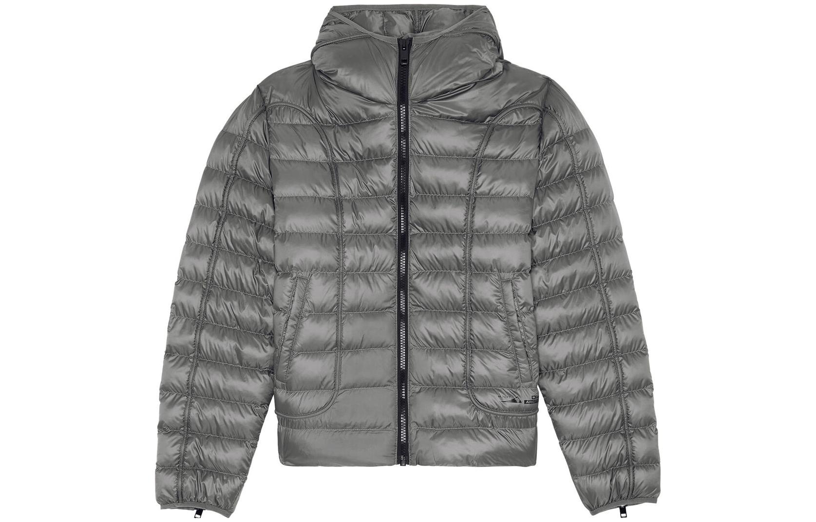 Diesel Solid Logo Printed Zip-Up Hoodie Jacket A061450BHAZ-98B