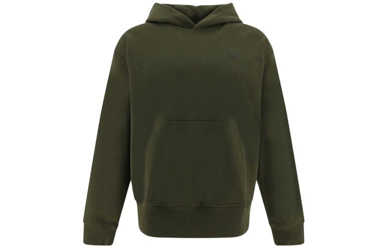 DIESEL Solid Olive Green Hoodie  Long Sleeve Sweatshirt. A113040GYCJ5AF