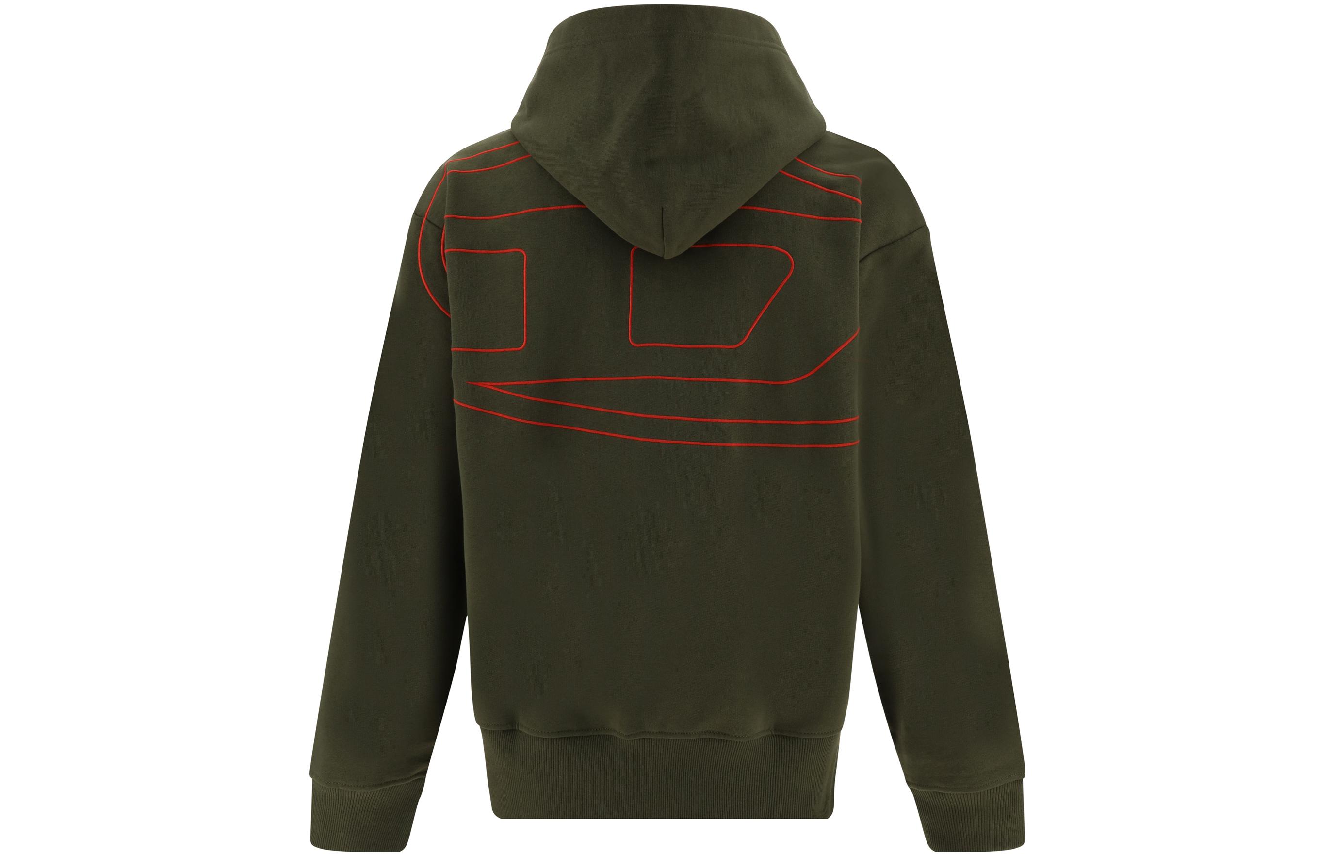 DIESEL Solid Olive Green Hoodie  Long Sleeve Sweatshirt. A113040GYCJ5AF 圖 3