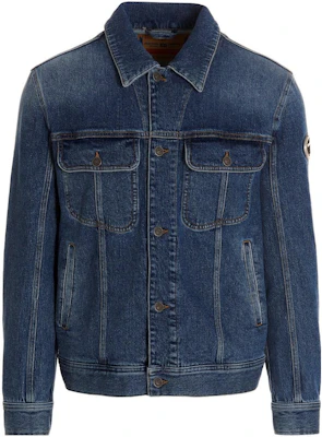 Jaket Denim Diesel Solid Single-Breasted Warna Biru Tua A108470LICI01 Buy Jaket Denim Diesel Solid Single-Breasted Warna Biru Tua A108470LICI01