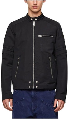 DIESEL SS22 ブラック スタンドカラー マルチジップ 長袖ジャケット 00SKL80LAXT900 Buy DIESEL SS22 ブラック スタンドカラー マルチジップ 長袖ジャケット 00SKL80LAXT900