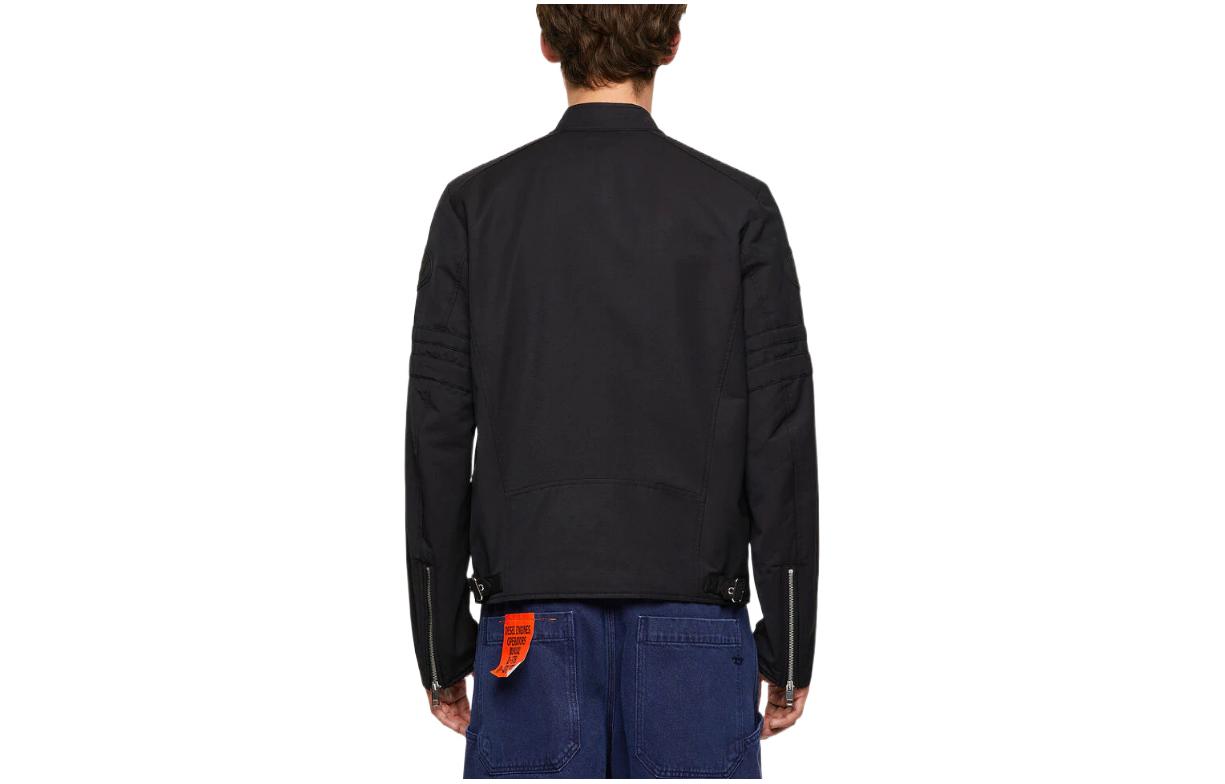 Lookbook DIESEL SS22 ブラック スタンドカラー マルチジップ 長袖ジャケット 00SKL80LAXT900