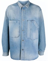 DIESEL SS22 Blue Denim Long-Sleeve Shirt with Stonewashed Effect. A037320ICVZ01 DIESEL SS22 Blue Denim Long-Sleeve Shirt with Stonewashed Effect. A037320ICVZ01