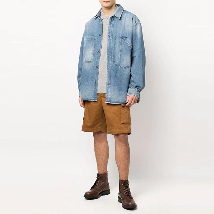 Lookbook DIESEL SS22 蓝色石洗效果长袖牛仔衬衫 A037320ICVZ01