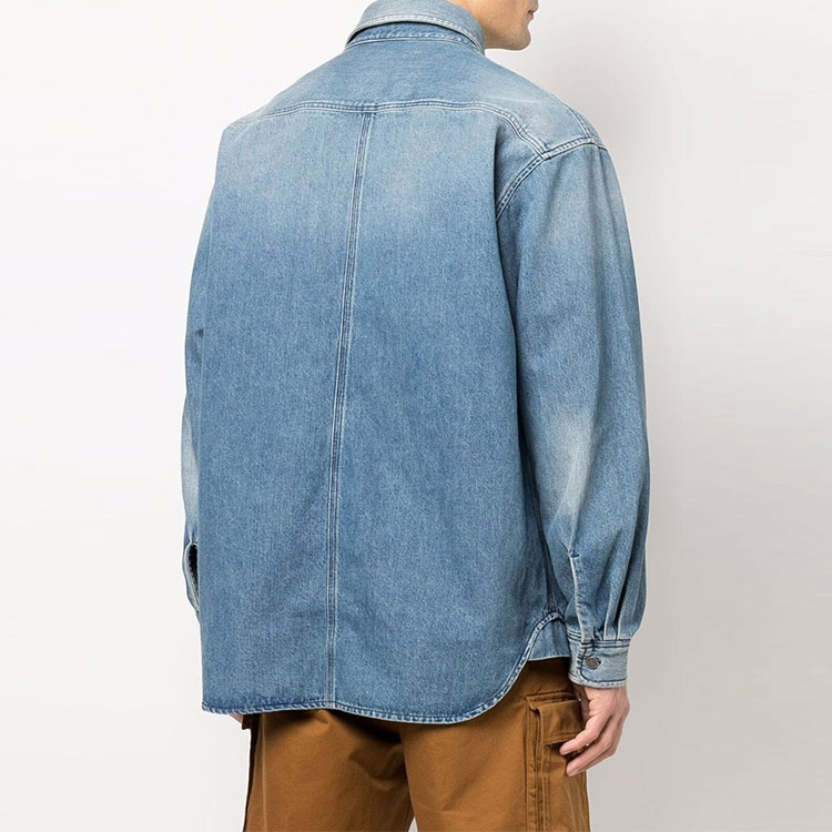 Purchase DIESEL SS22 蓝色石洗效果长袖牛仔衬衫 A037320ICVZ01