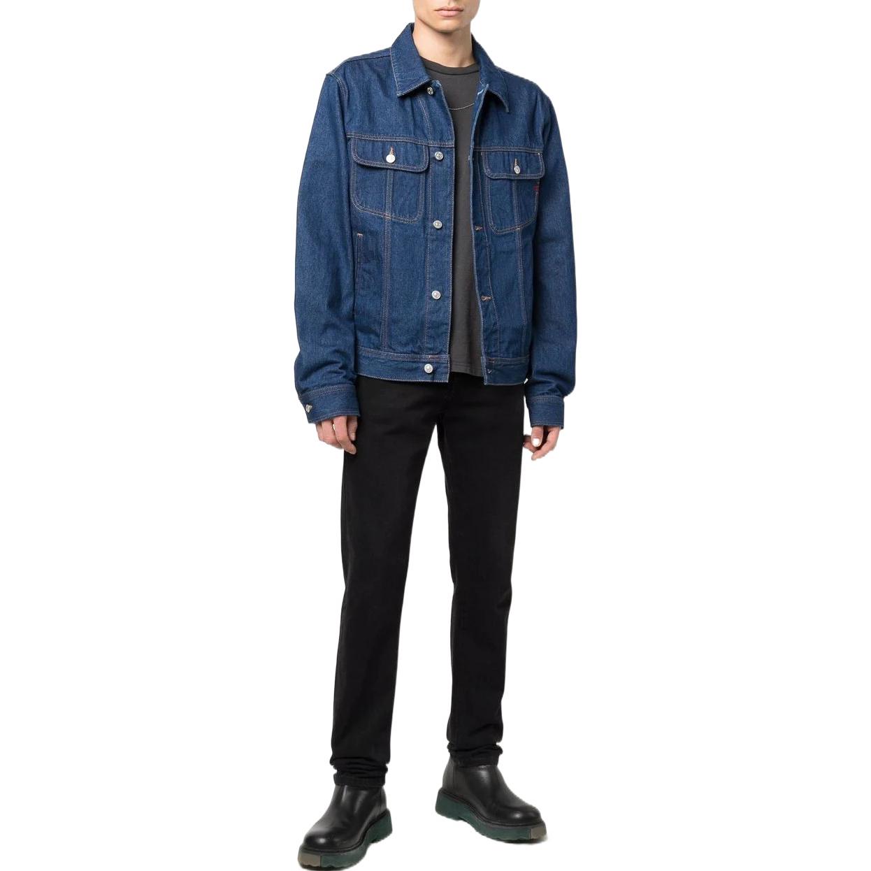 Lookbook DIESEL SS22 Jaket Denim Biru Solid A03885007A501