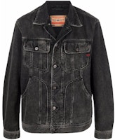 DIESEL SS22 Faded Denim Jacket in Black. A0351309B87-02 DIESEL SS22 Faded Denim Jacket in Black. A0351309B87-02