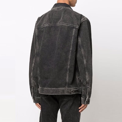 DIESEL SS22 黑色褪色牛仔夹克外套. A0351309B87-02 Details for DIESEL SS22 黑色褪色牛仔夹克外套. A0351309B87-02