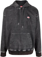Diesel SS22 Black Cotton Sweatshirt with Logo Patch A03939069ZF02 Diesel SS22 Black Cotton Sweatshirt with Logo Patch A03939069ZF02