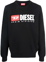 Diesel SS22 Black Crewneck Sweatshirt with Logo Print A037580BAWT9XX Diesel SS22 Black Crewneck Sweatshirt with Logo Print A037580BAWT9XX