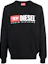 Buy Diesel SS22 Black Crewneck Sweatshirt with Logo Print A037580BAWT9XX