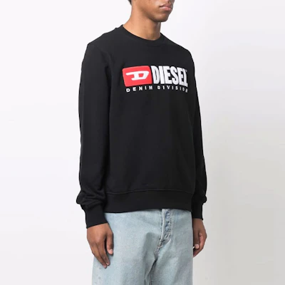 Diesel SS22 Black Crewneck Sweatshirt with Logo Print A037580BAWT9XX Purchase Diesel SS22 Black Crewneck Sweatshirt with Logo Print A037580BAWT9XX