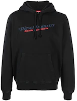 Order Diesel SS22 Hoodie Hitam Logo Cetakan Pullover A037440AJIH-96B