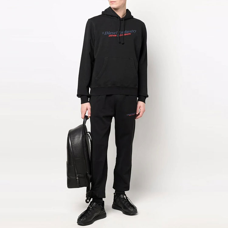 Lookbook Diesel SS22 Black Logo Print Pullover Hoodie A037440AJIH-96B