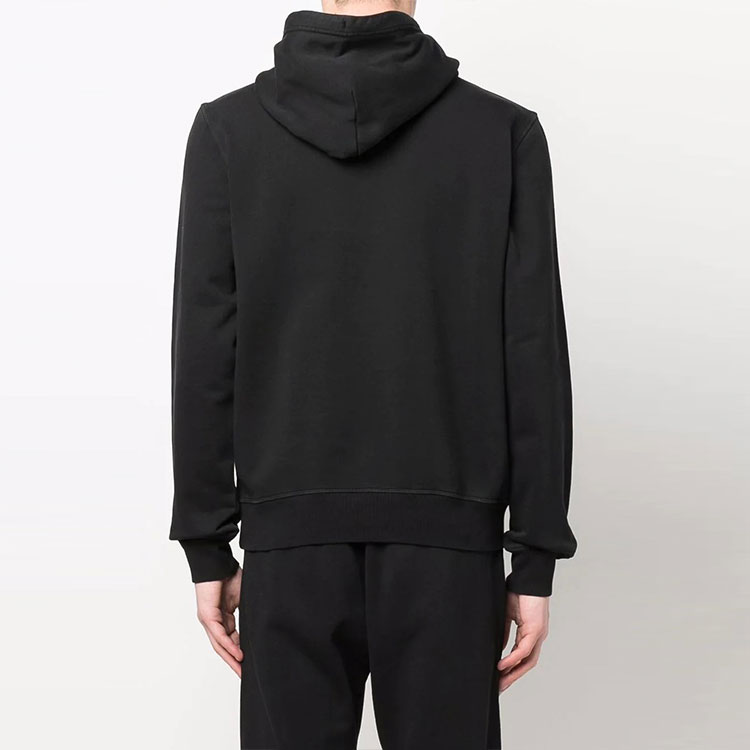 Shop Diesel SS22 Black Logo Print Pullover Hoodie A037440AJIH-96B