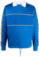 Diesel SS22 Blue Logo Print Long Sleeve Rugby Sweatshirt A036920KUTA-8ED Diesel SS22 Blue Logo Print Long Sleeve Rugby Sweatshirt A036920KUTA-8ED