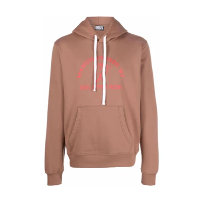 Diesel SS22 Camel Hoodie with Logo Print A037830IAJH7BP