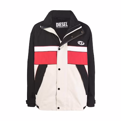 Diesel SS22 Color-Block High-Neck Jacket Multicolor A053080CFAD1AG