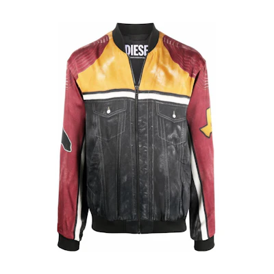 Diesel SS22 Colorblock Zip-Up Jacket Multicolor - A053590DLAND9XXA