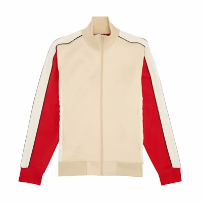 Diesel SS22 Colorblock Zip-Up Long Sleeve Jacket Beige A037220KEAM7DVA
