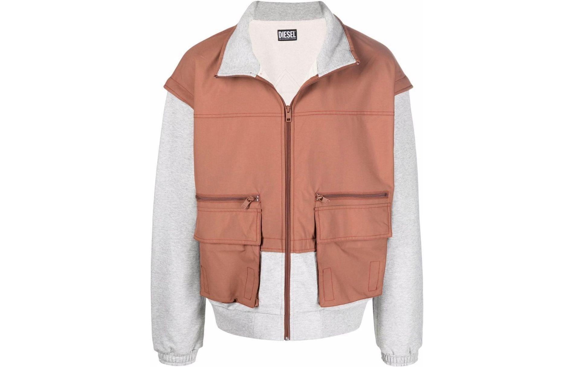 Diesel SS22 Detachable Two-Way Colorblock Long Sleeve Jacket Menswear A037170KDAJ9CBA