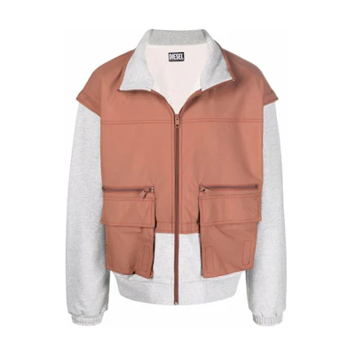 Diesel SS22 Detachable Two-Way Colorblock Long Sleeve Jacket Menswear A037170KDAJ9CBA